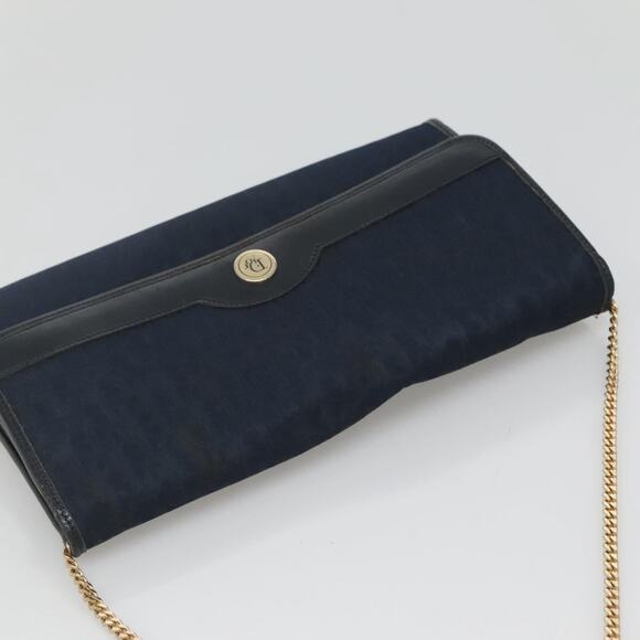 DIOR Trotter Canvas Chain Shoulder Bag Navy - Picture 6 of 12